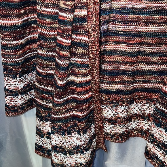 Vanity Multi Color Open Front Cardigan - Picture 2 of 2
